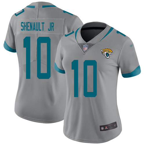 Nike Jacksonville Jaguars #10 Laviska Shenault Jr. Silver Women Stitched NFL Limited Inverted Legend Jersey->women nfl jersey->Women Jersey